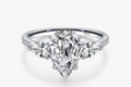 Elegant Pear Cut Zirconia Ring