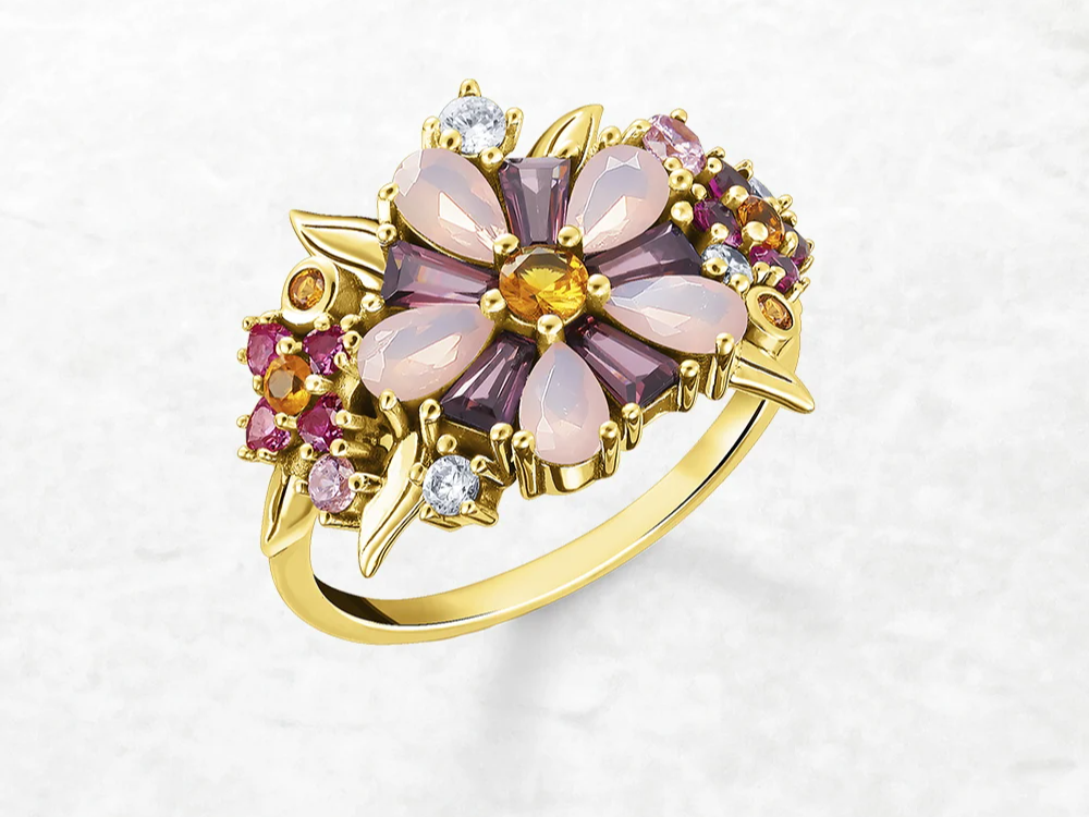 Colorful Blossom Fashion Ring