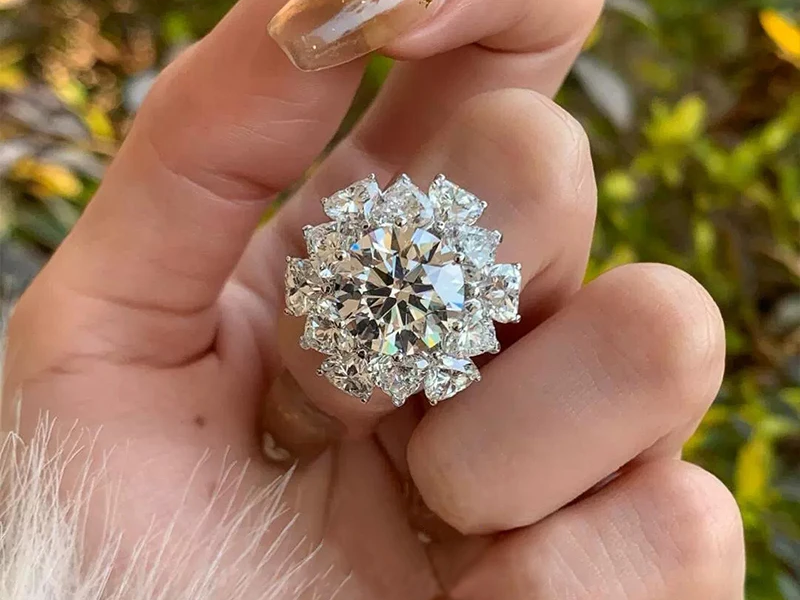 Elegant Moissanite Cocktail Ring