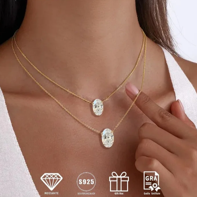 Elegant Moissanite Necklace