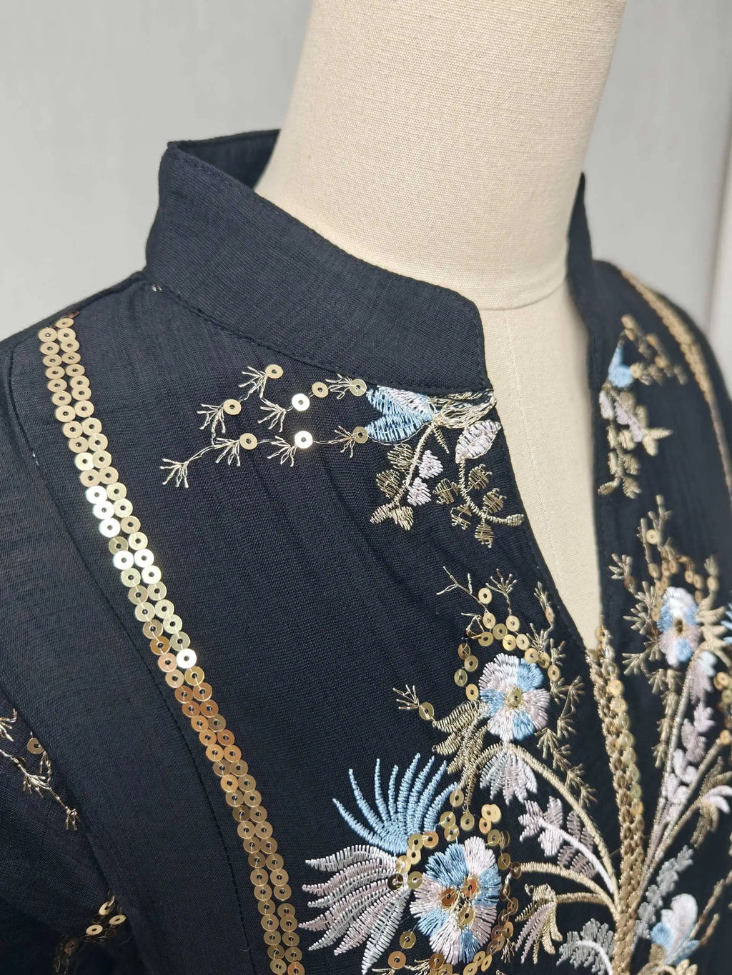 Floral Embroidery Muslim Abaya