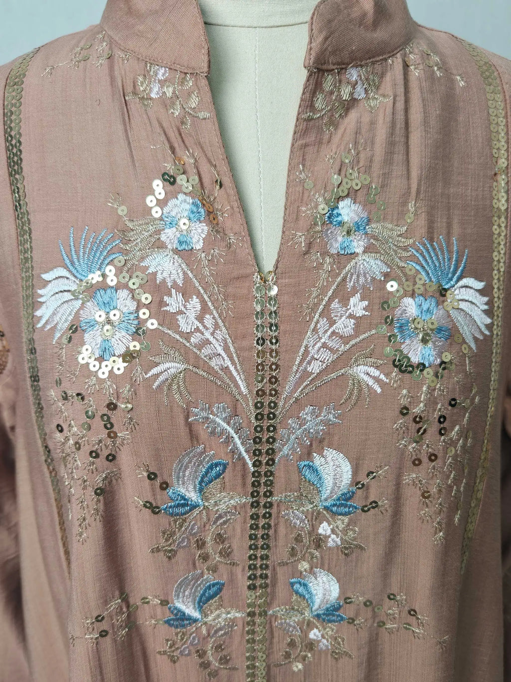 Floral Embroidery Muslim Abaya