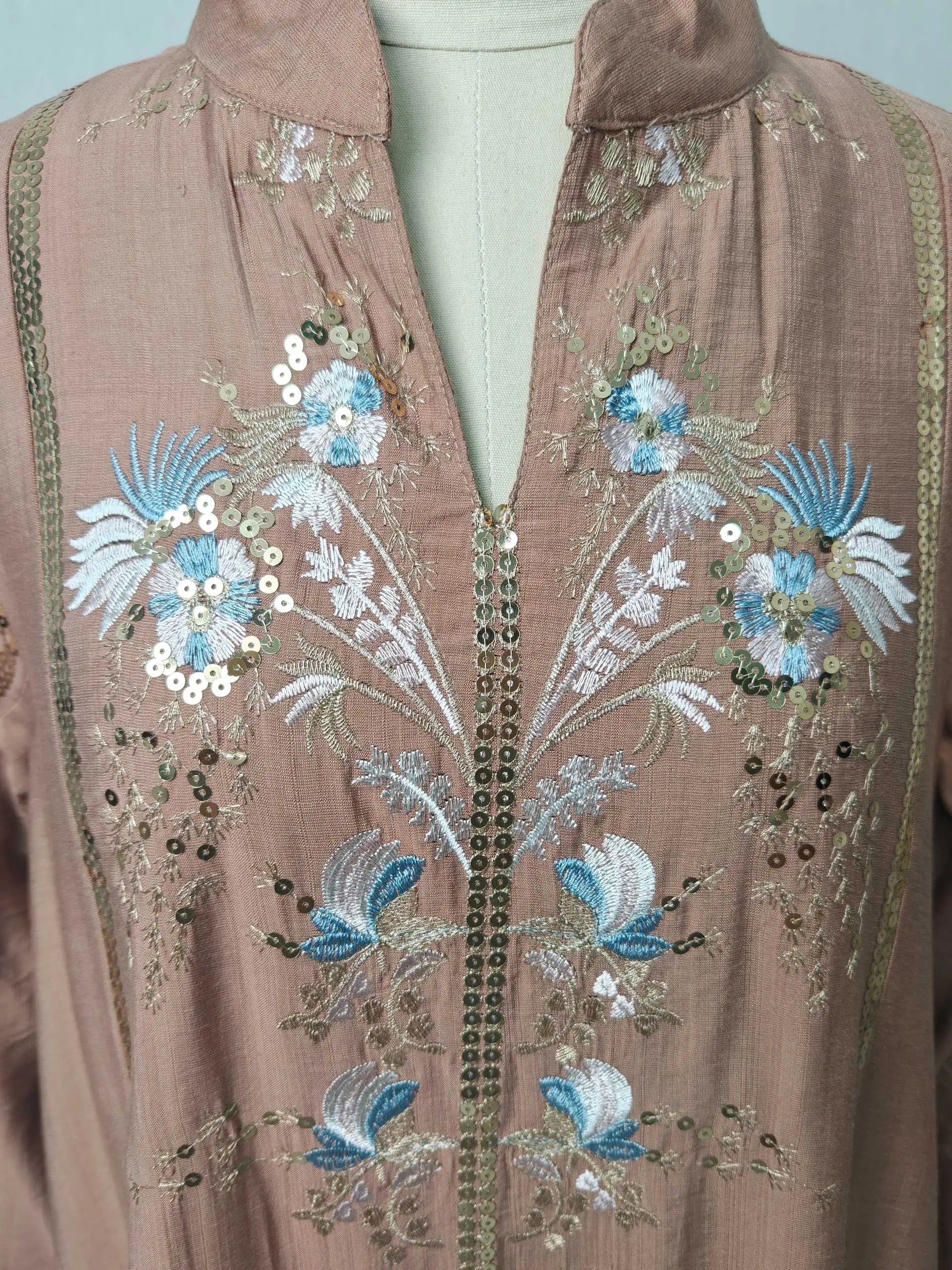Floral Embroidery Muslim Abaya