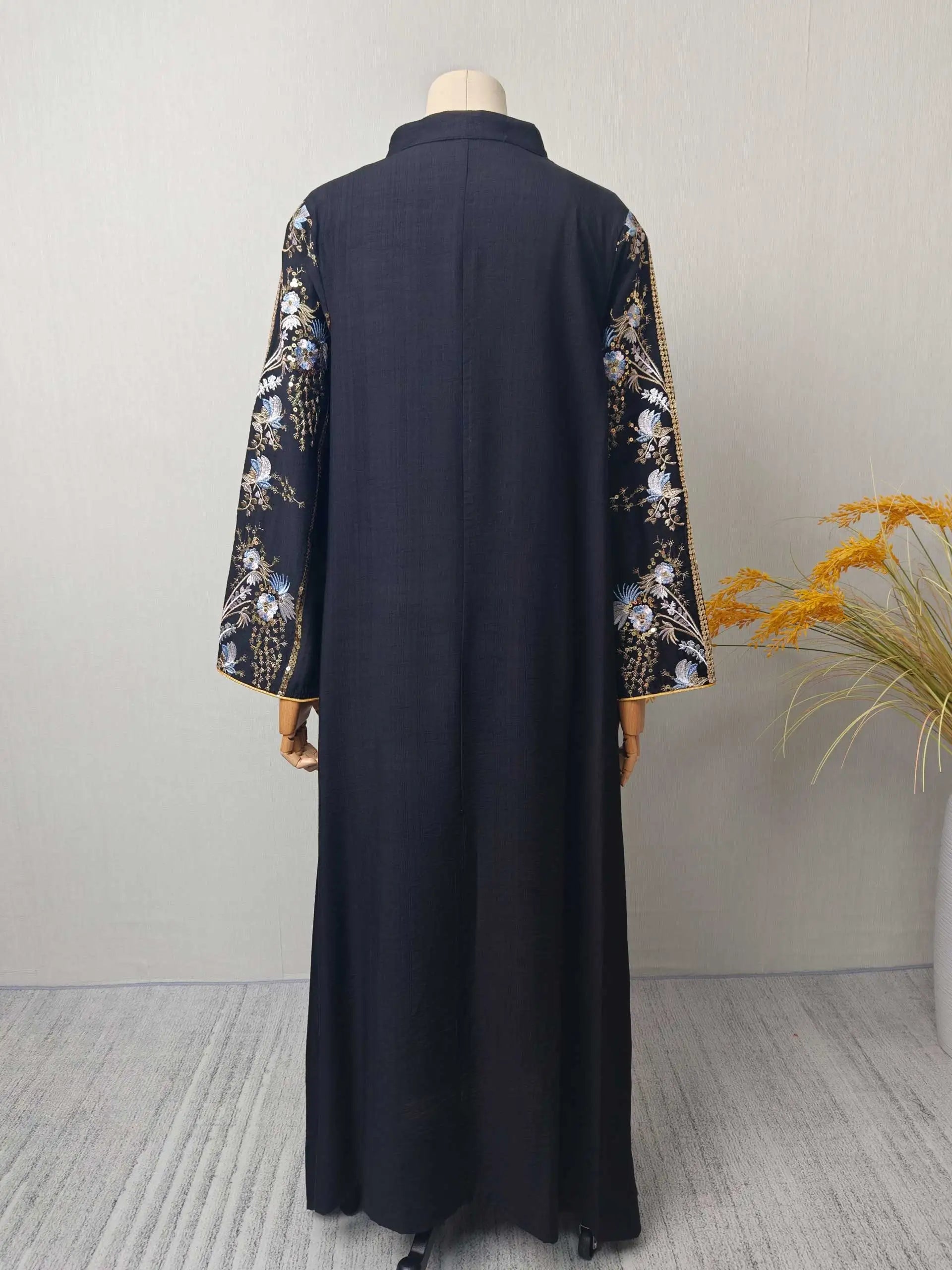 Floral Embroidery Muslim Abaya