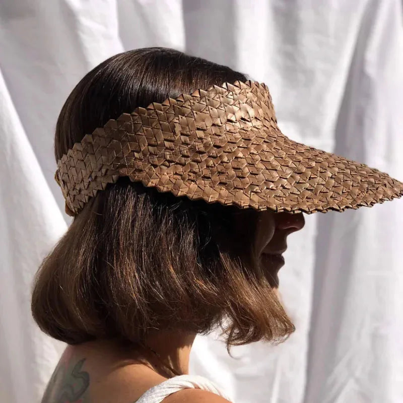 Rattan Sun Visor Hat