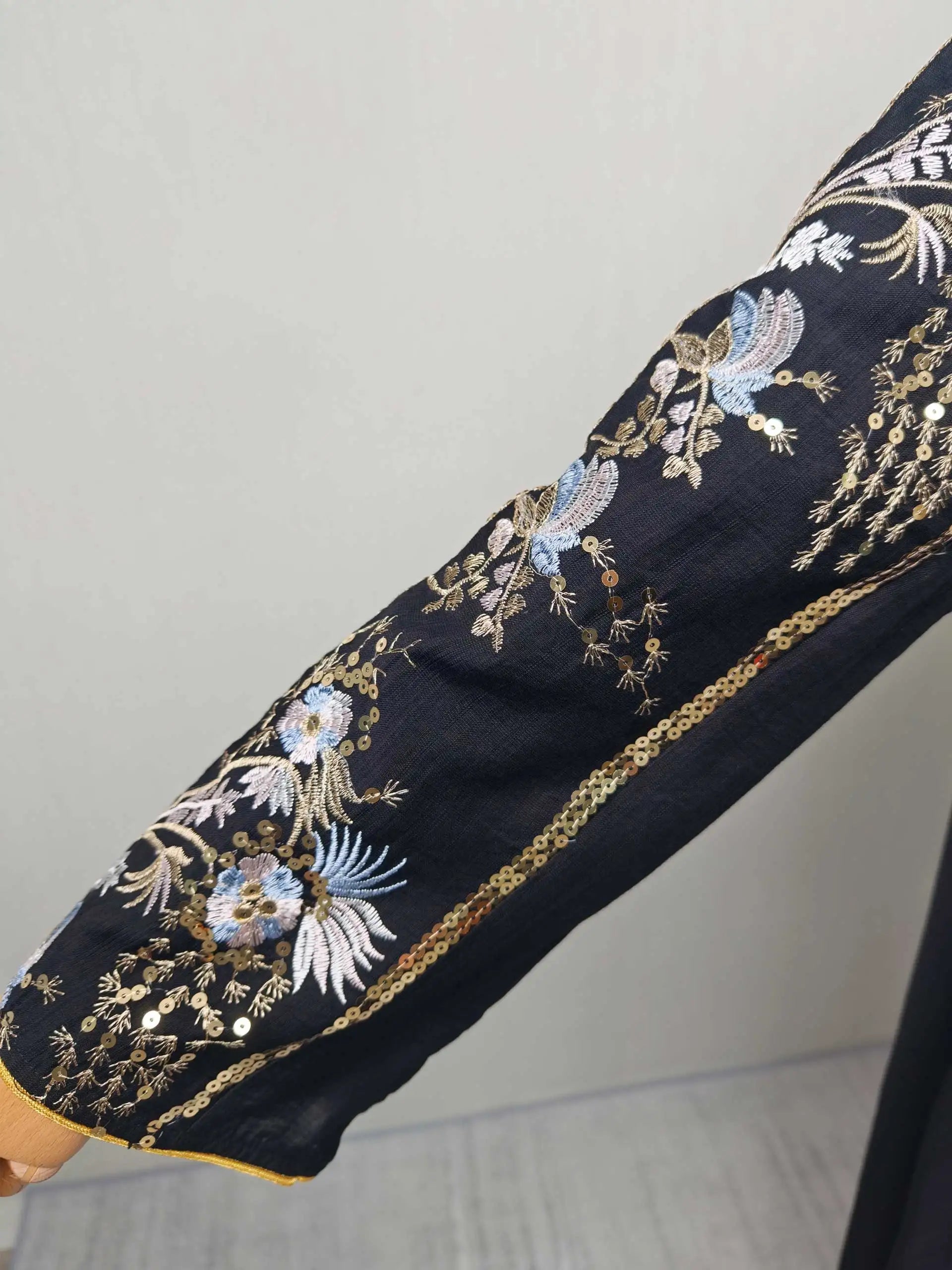 Floral Embroidery Muslim Abaya