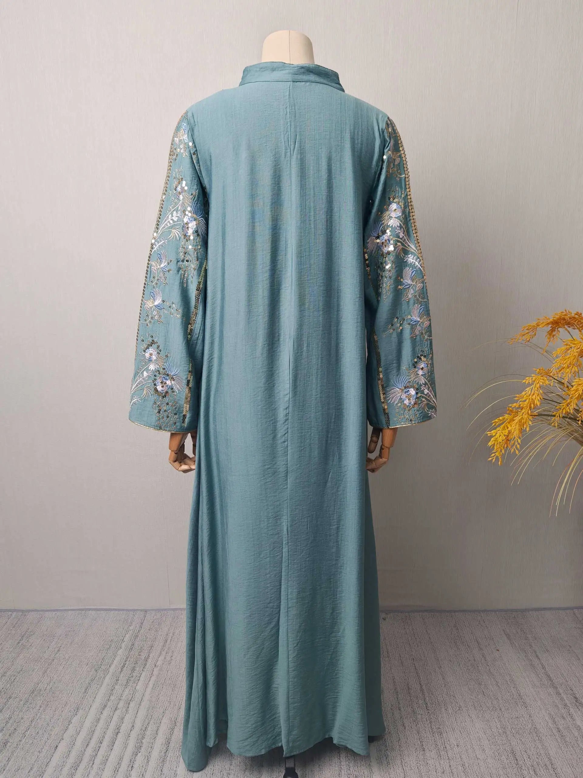 Floral Embroidery Muslim Abaya