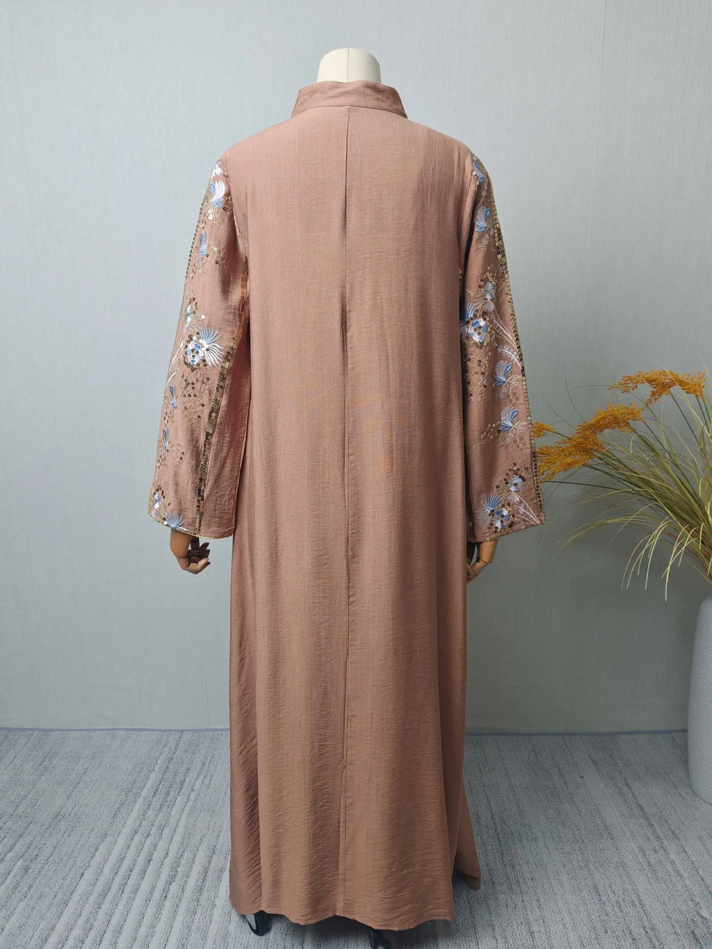 Floral Embroidery Muslim Abaya