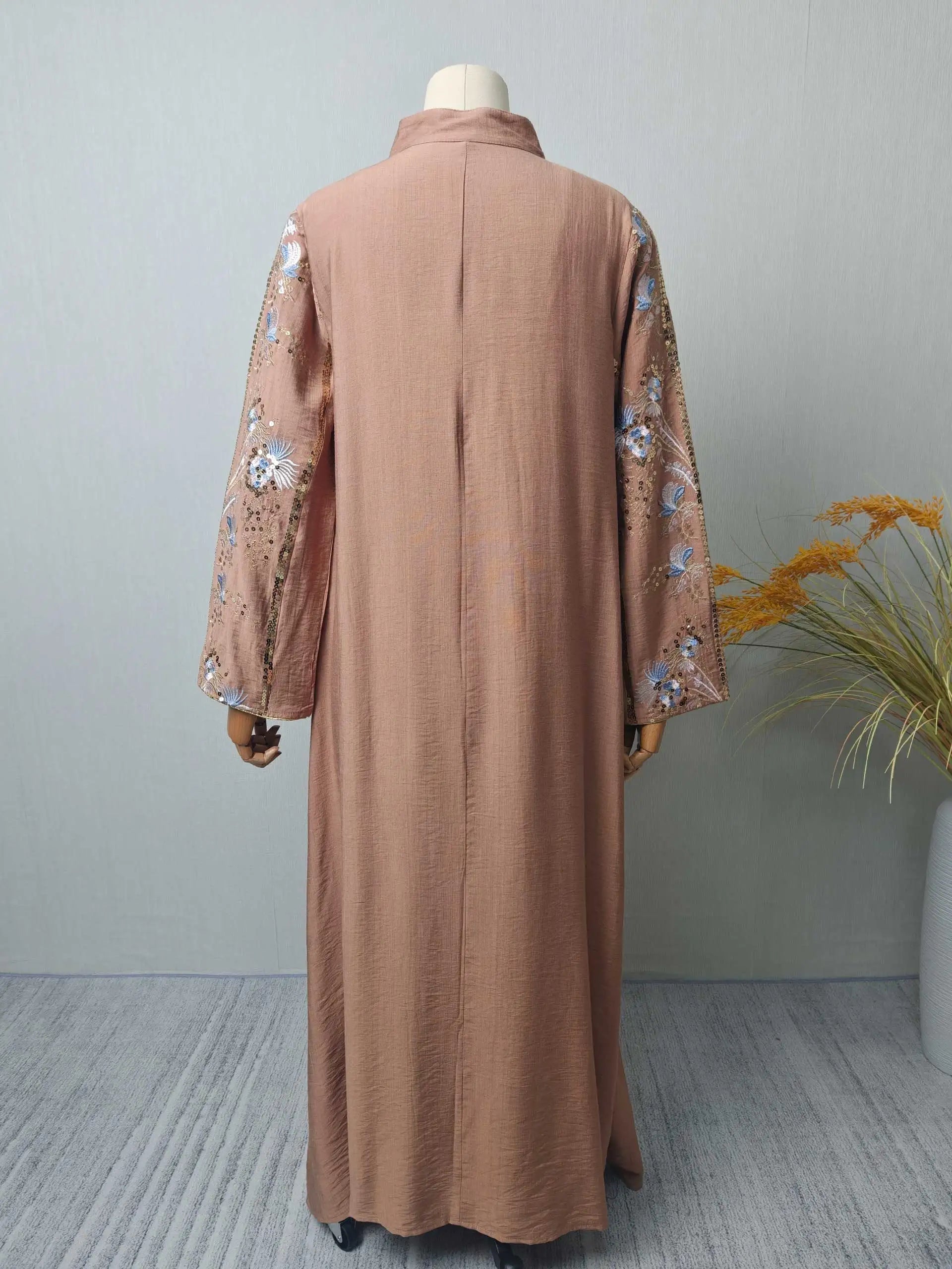 Floral Embroidery Muslim Abaya