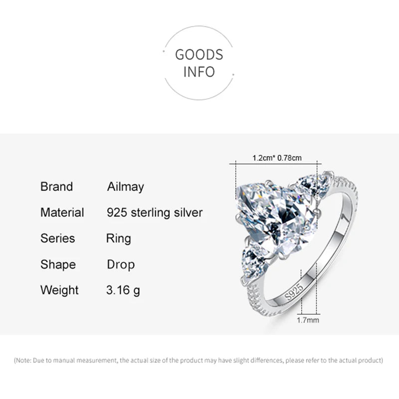 Elegant Pear Cut Zirconia Ring