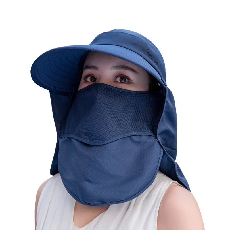 COKK Summer Hats For Women Sun Hat With Breathable Suncreen Outdoor Bicycling Beach Cap Visor Wide Brim Sunhat Female New
