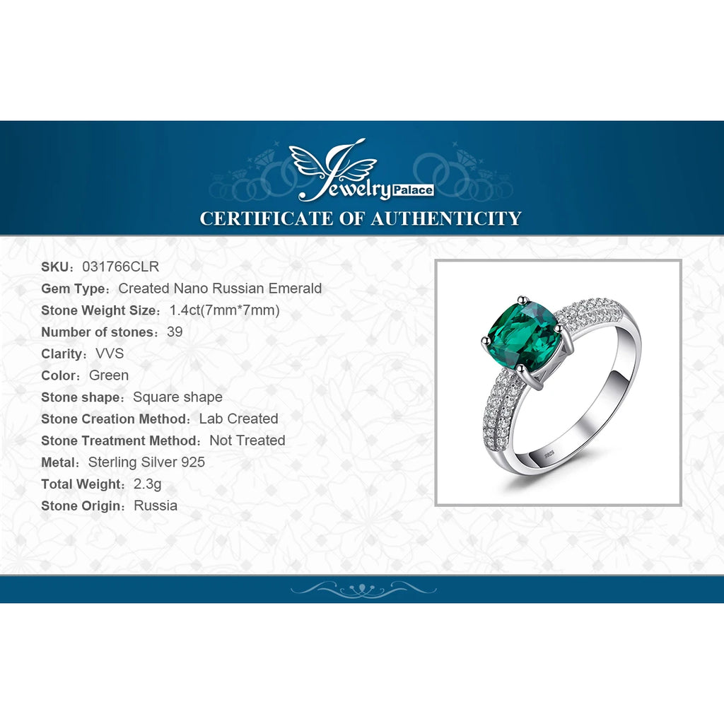 Green Nano Emerald Statement Ring