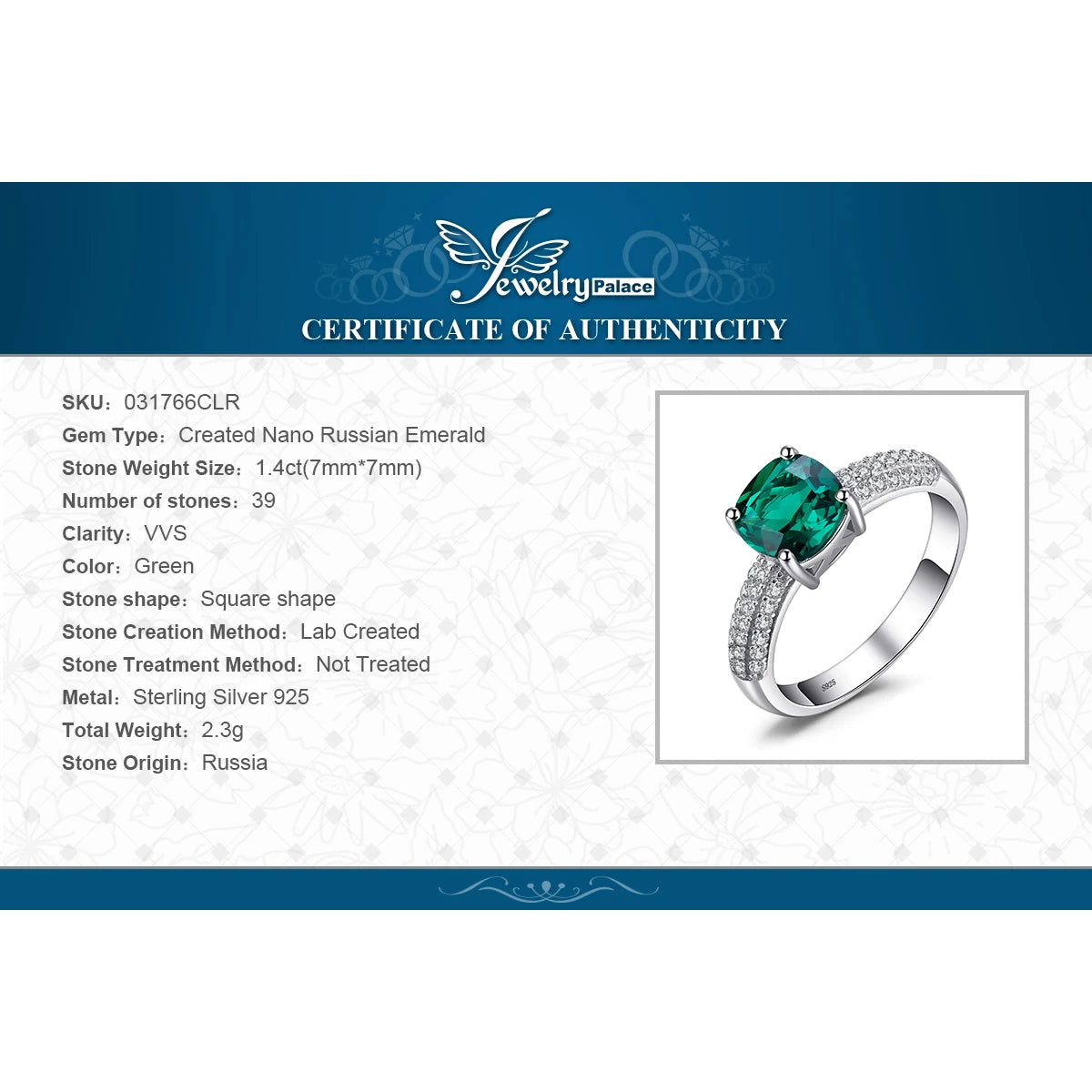 Green Nano Emerald Statement Ring