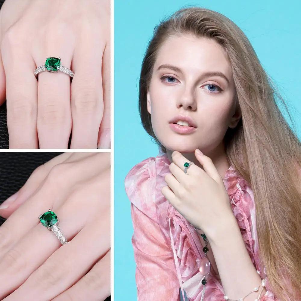 Green Nano Emerald Statement Ring