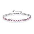 Pink Cubic Zirconia Tennis Bracelet