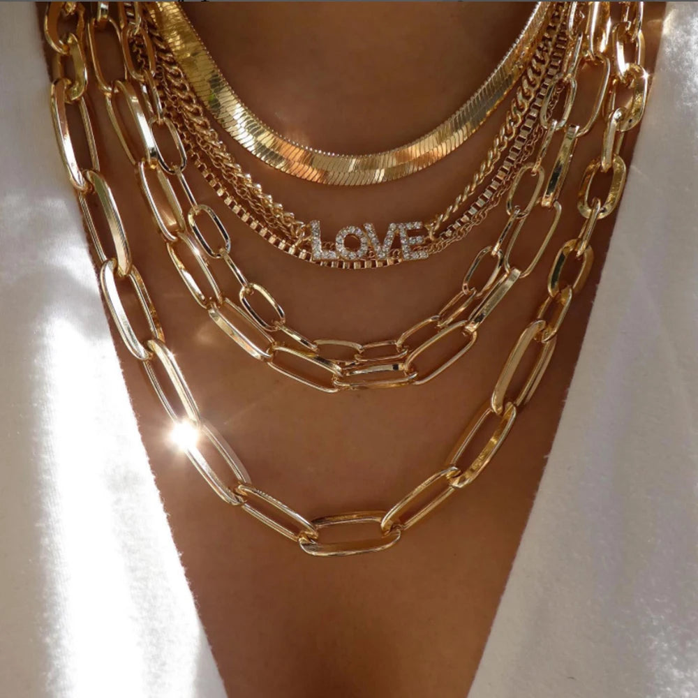 Multi-Layer Pendant Necklace Set