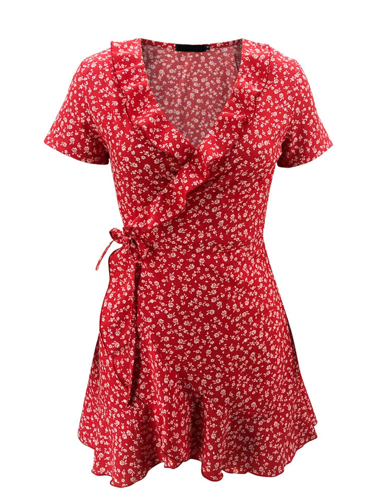 Robe évasée florale pour femme élégante et douce