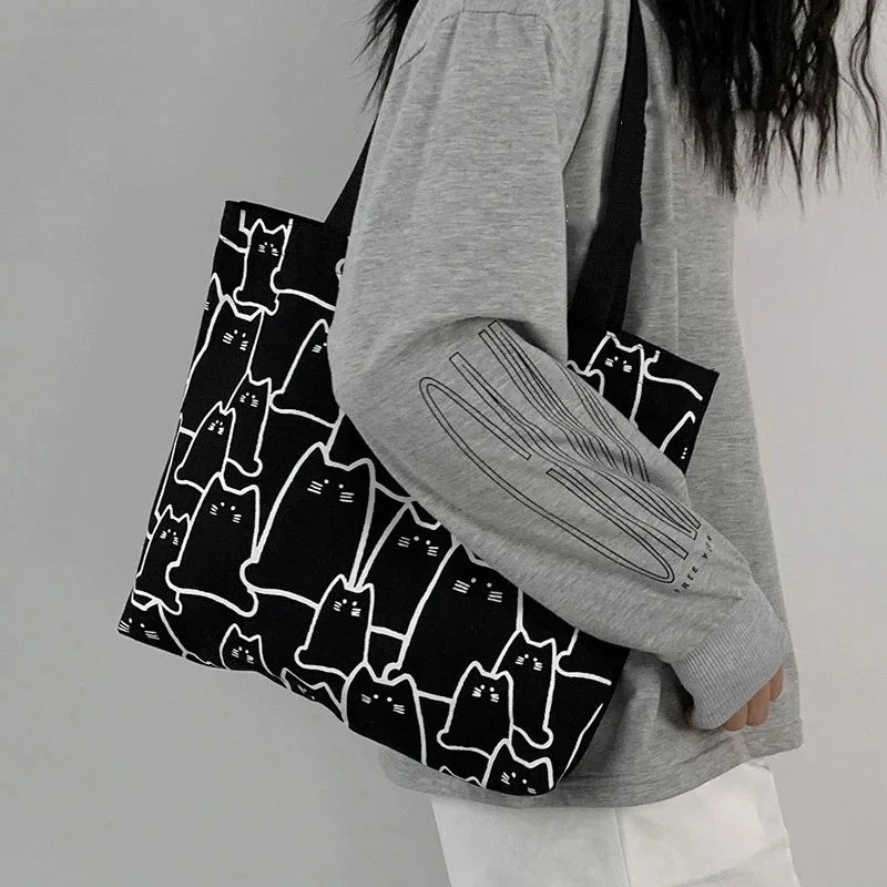 Cute Cat Shopper Handbags