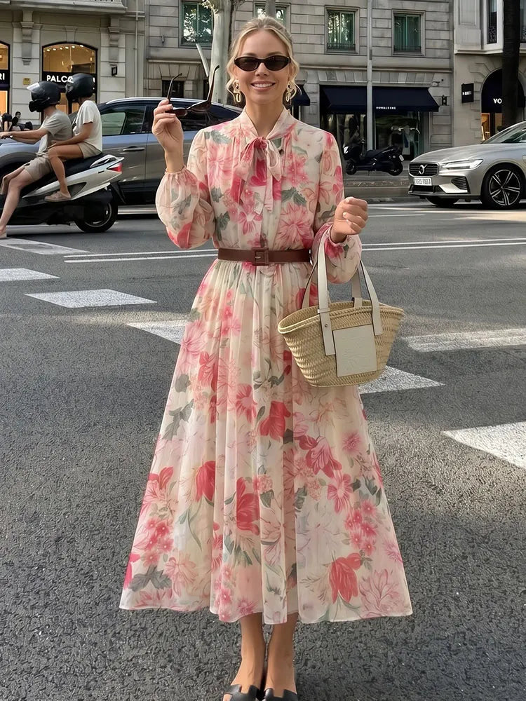 Feminine Floral Occasion Dress