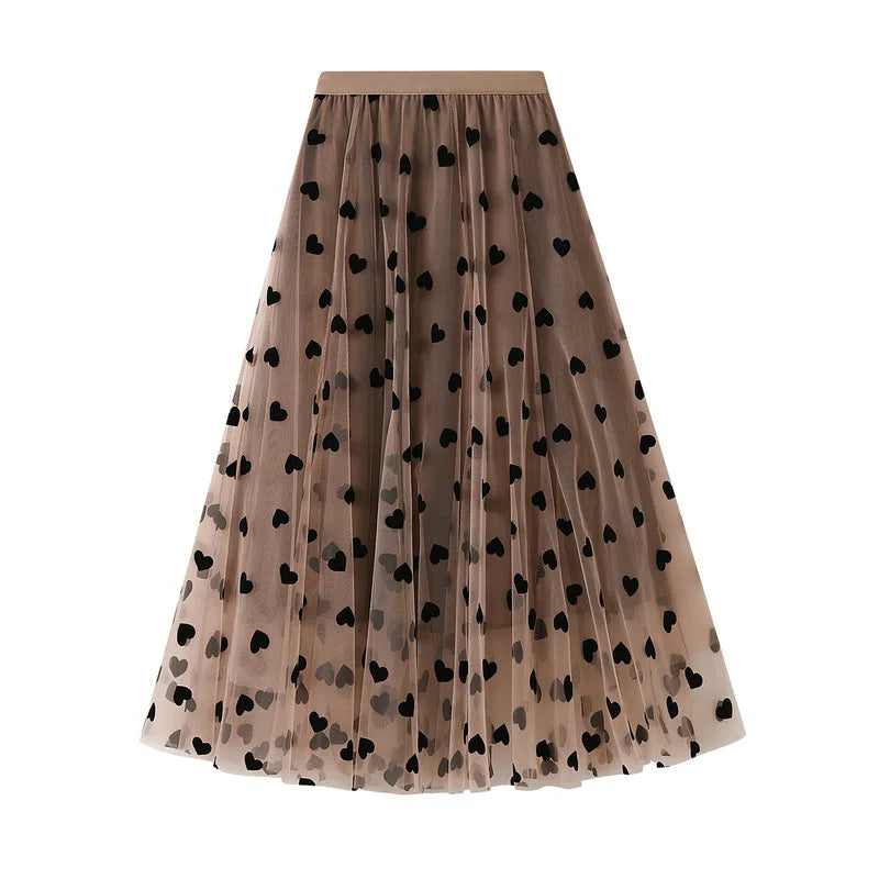 High-Waisted Mesh Skirt