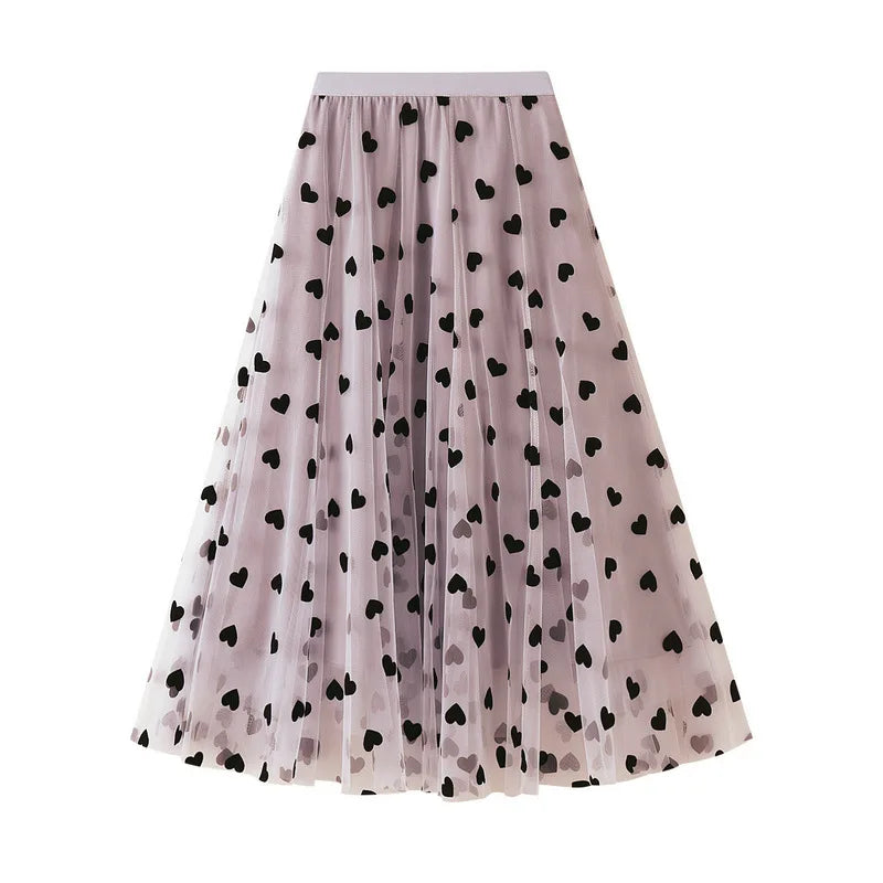 High-Waisted Mesh Skirt
