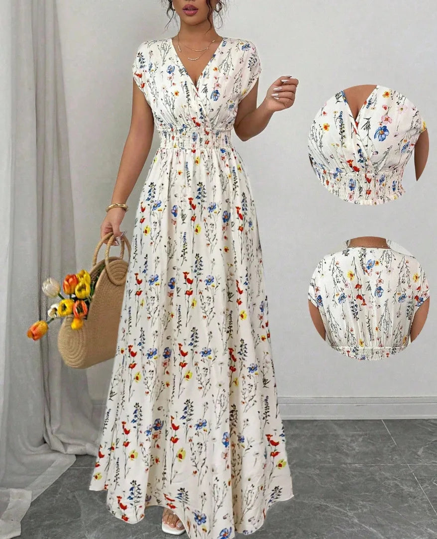 Floral Print Summer Long Dress