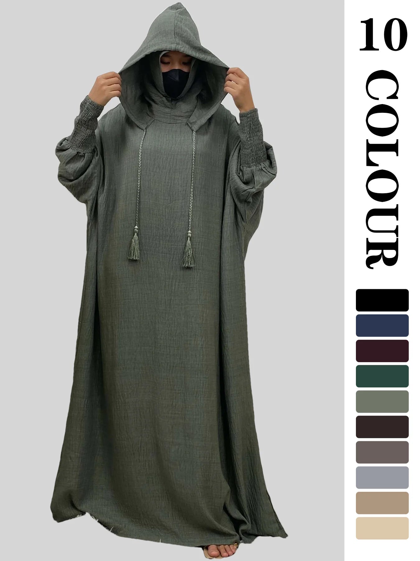 Women's Solid Color Jalabiya Dress