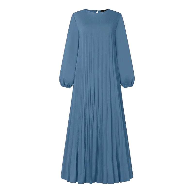 Women's Pleated Islamic Maxi Dress