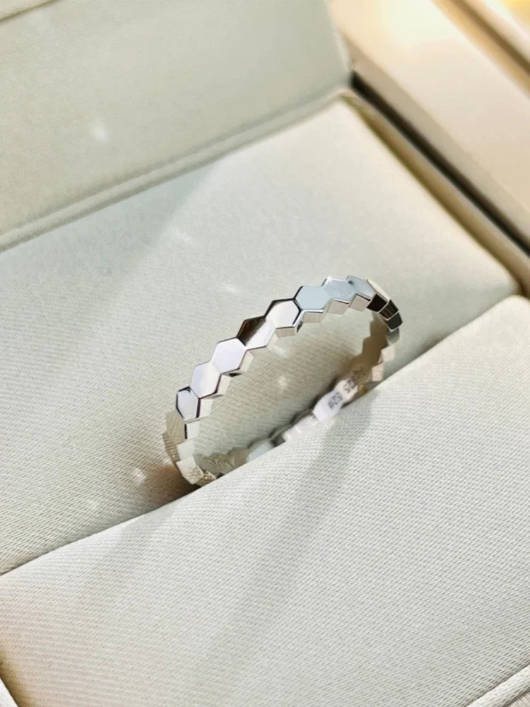 Sterling Silver Zircon Ring Set
