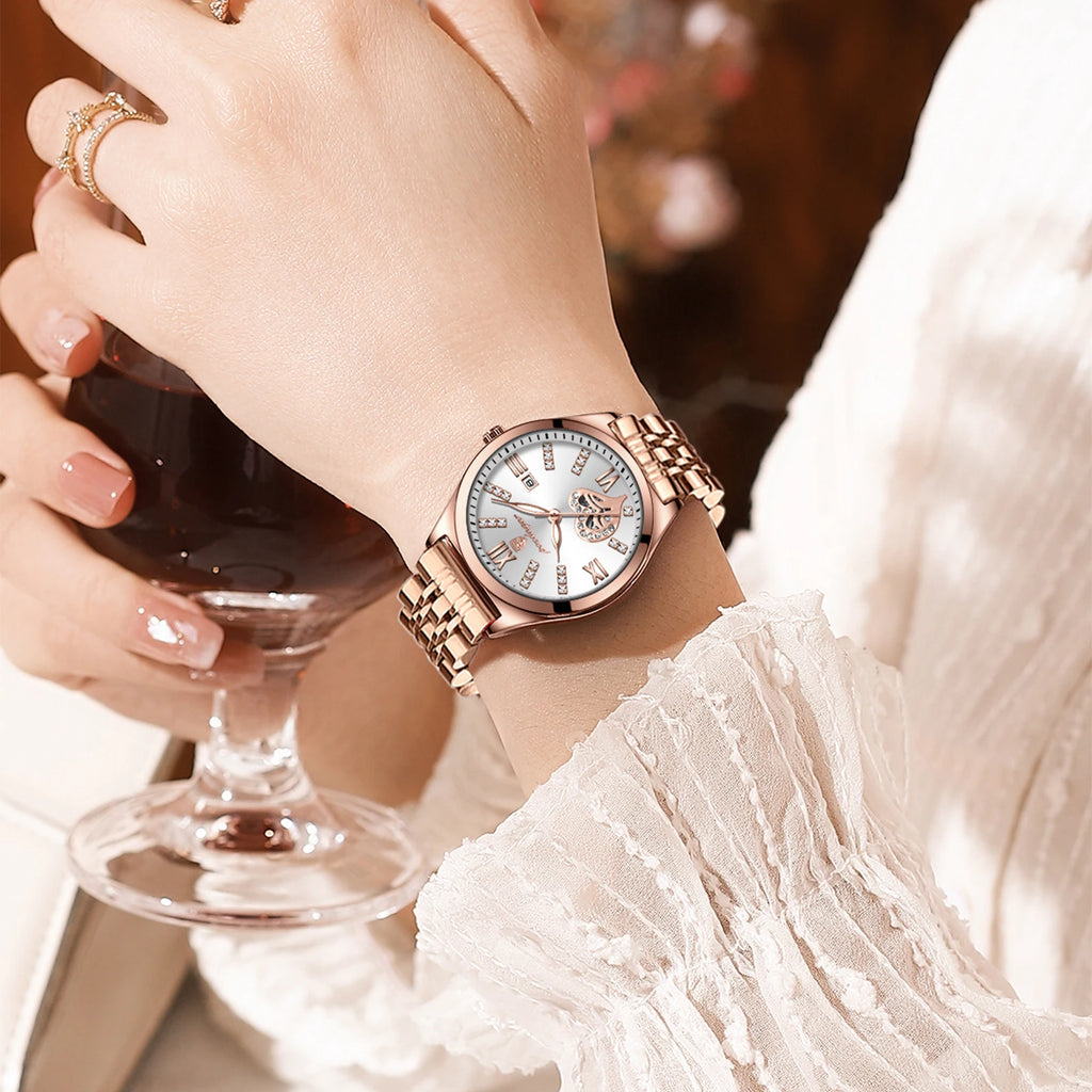 Elegant Stainless Steel Ladies Watch