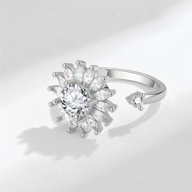 Floral Spinner Knuckle Ring