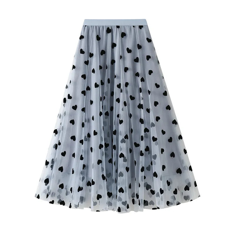 High-Waisted Mesh Skirt