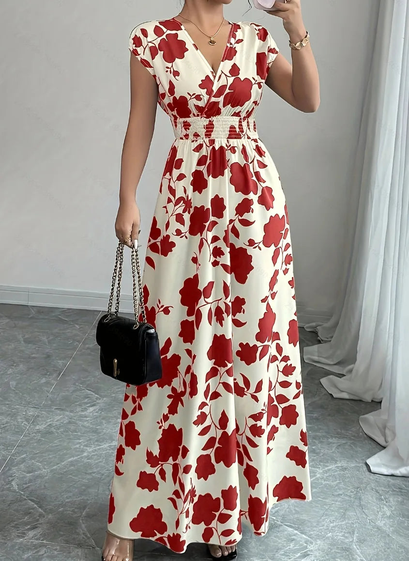 Floral Print Summer Long Dress