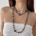 Natural Stone Layered Necklace