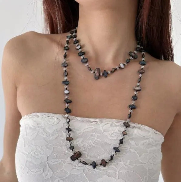 Natural Stone Layered Necklace