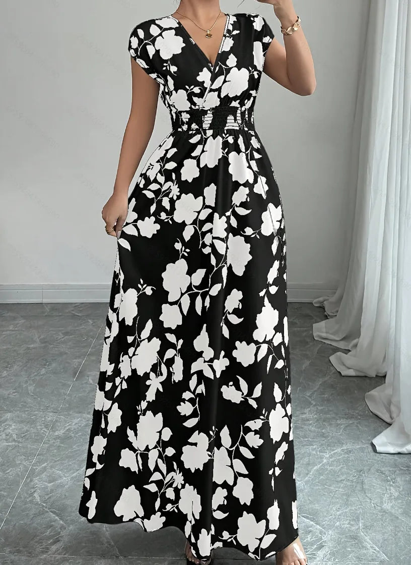Floral Print Summer Long Dress