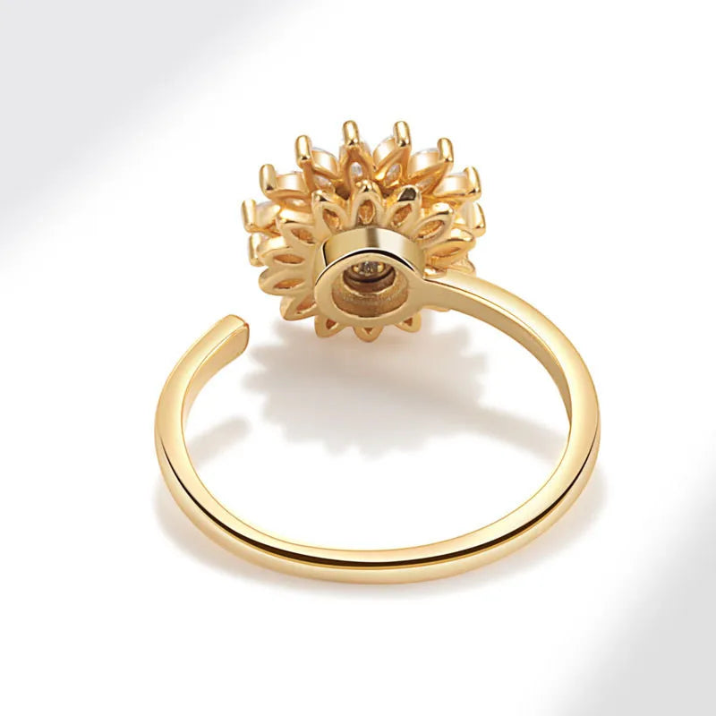 Floral Spinner Knuckle Ring