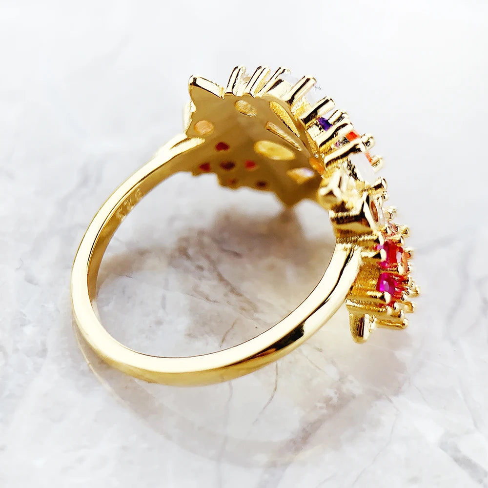 Colorful Blossom Fashion Ring