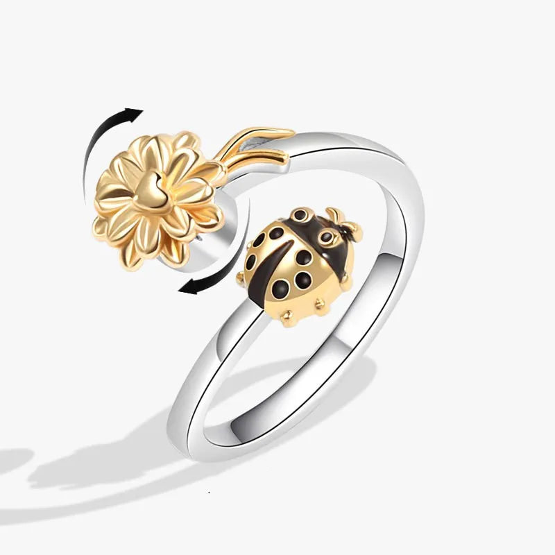 Floral Spinner Knuckle Ring