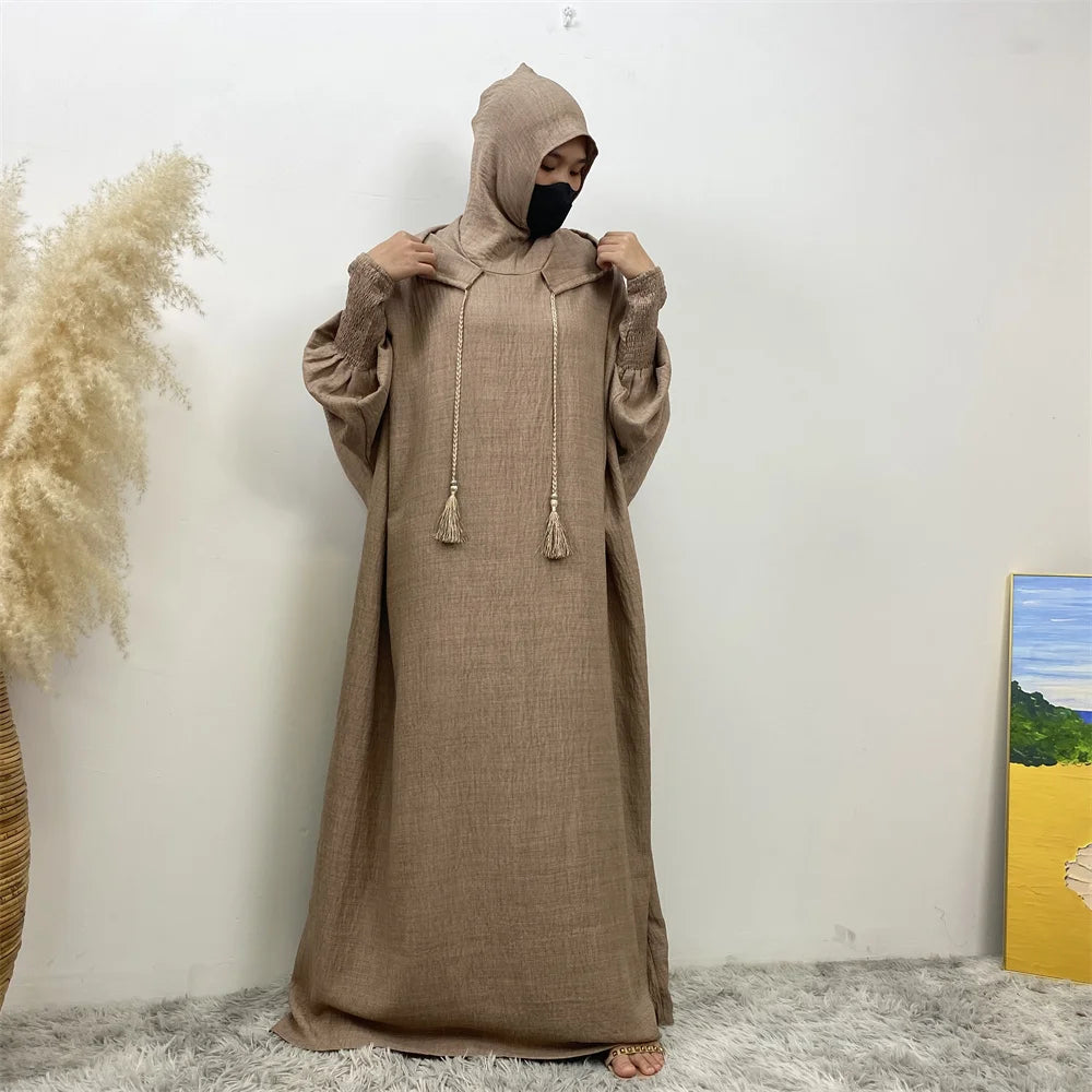 Women's Solid Color Jalabiya Dress