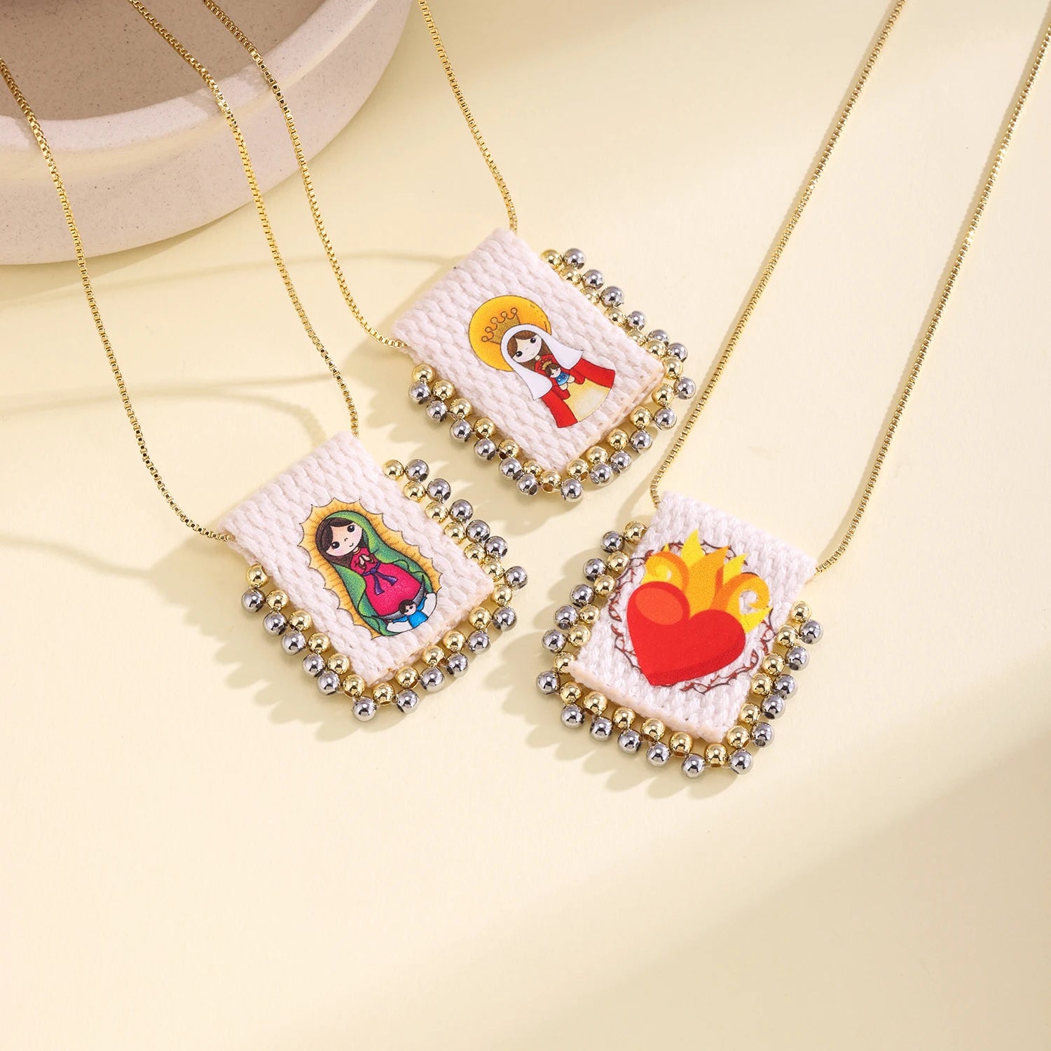 Catholic Sacred Heart Necklace
Virgin Mary Pendant Necklace