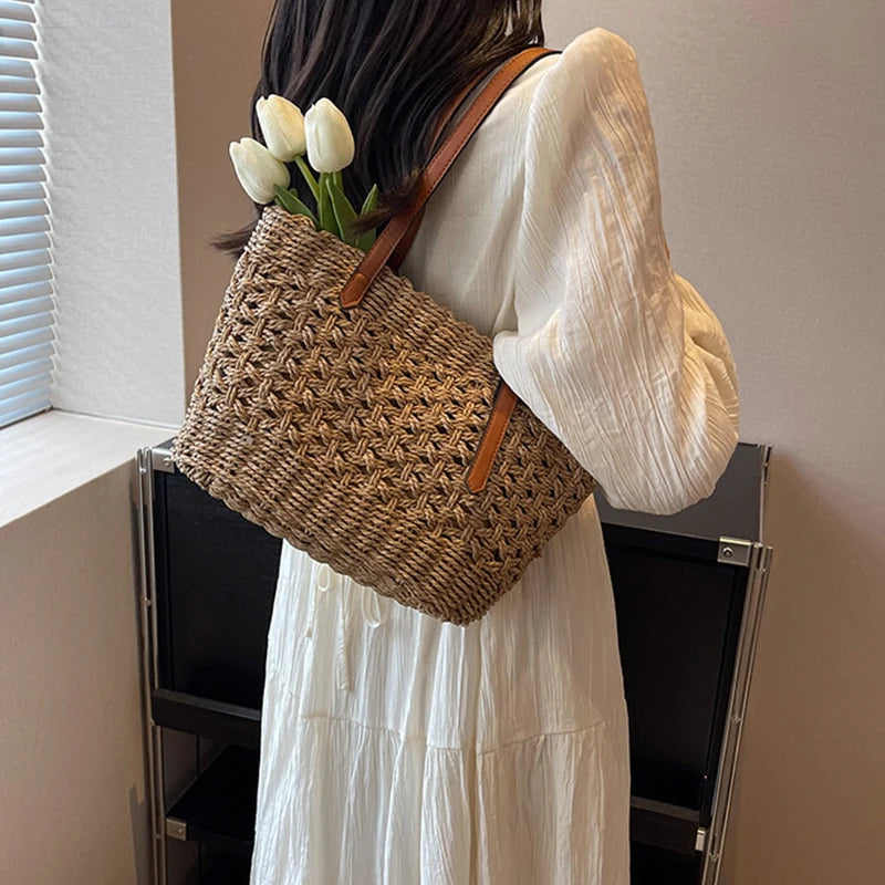 Beach Wicker Tote