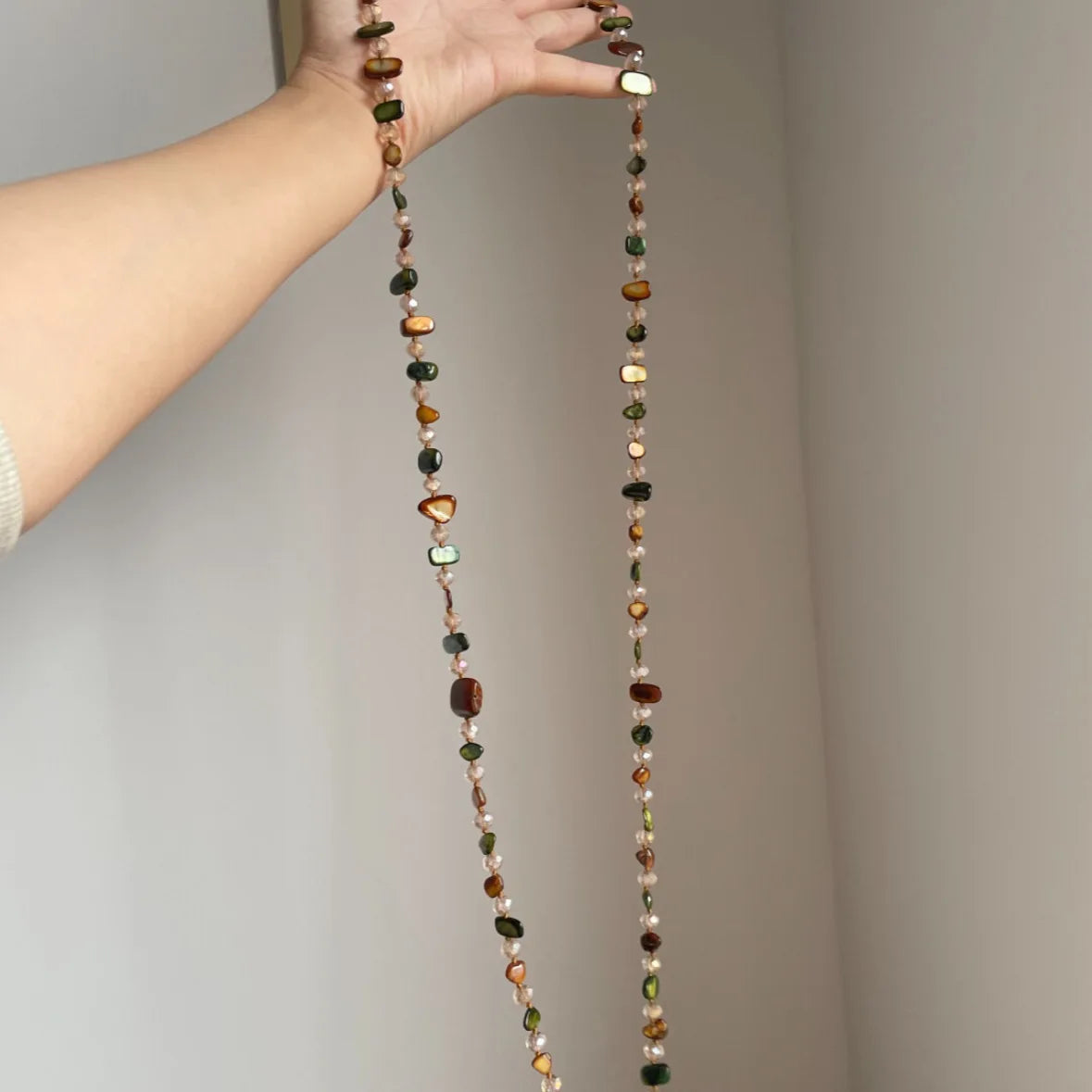Natural Stone Layered Necklace