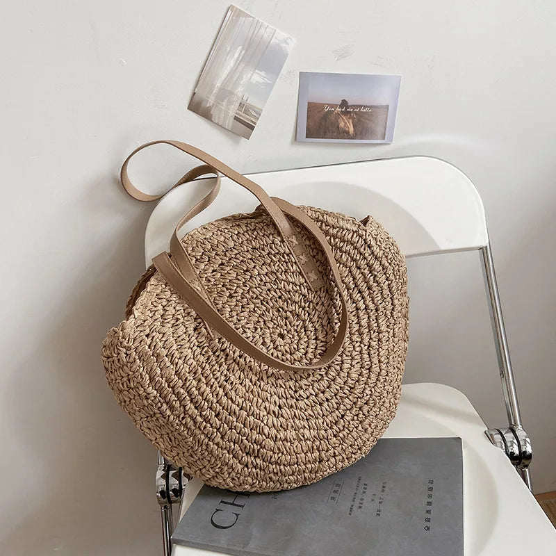 Summer Round Straw Bags for Women