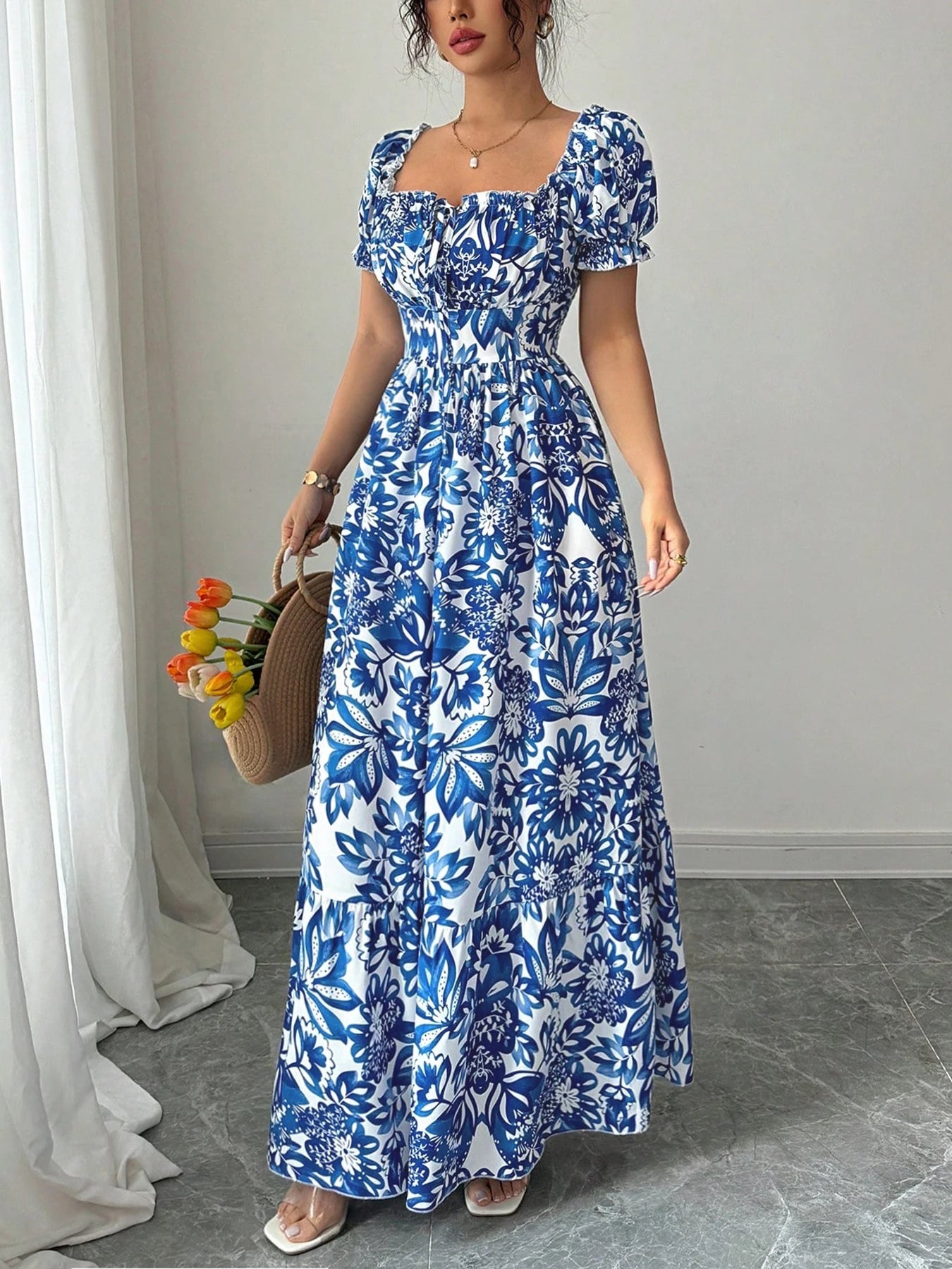 Puff Sleeve Floral Summer Dress