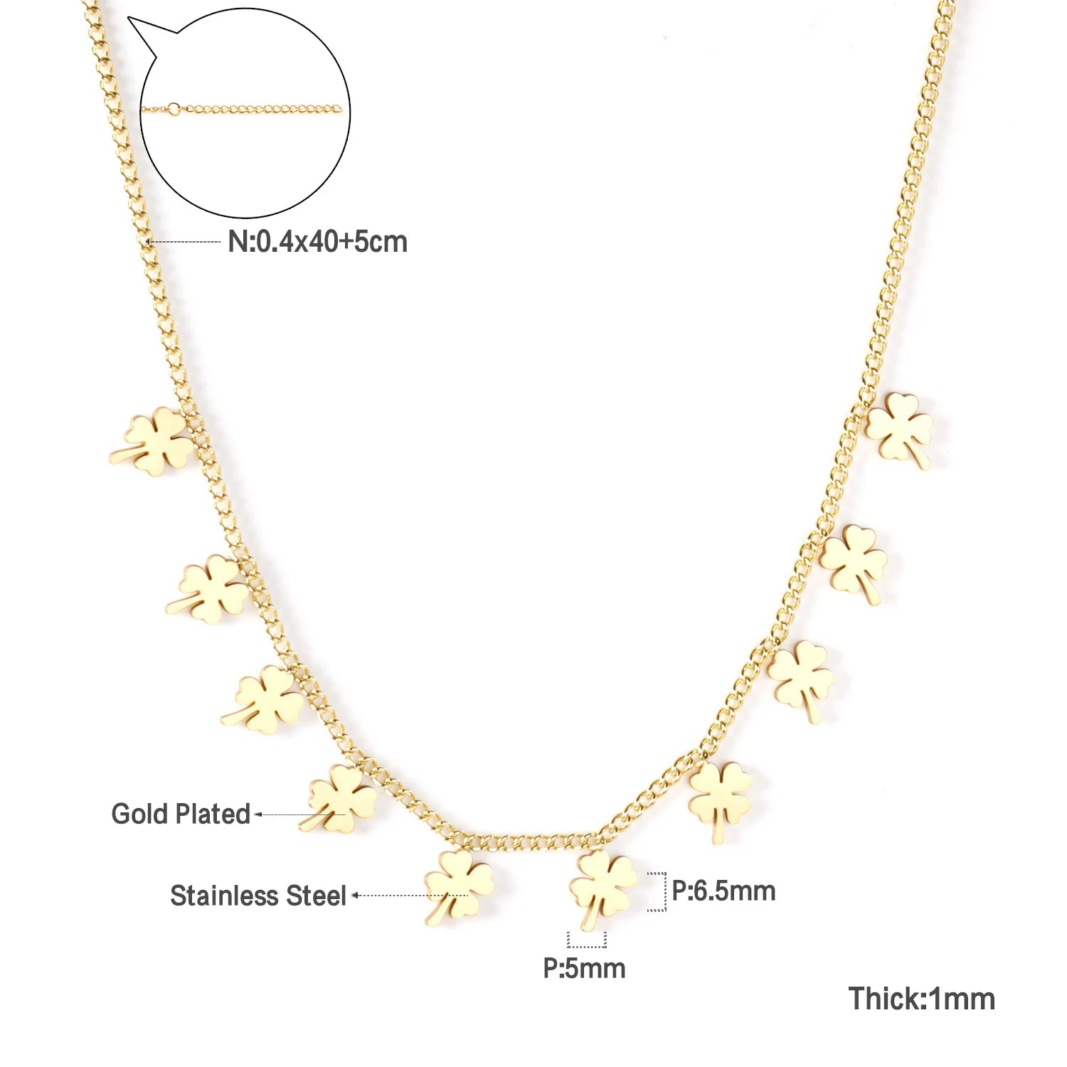 Golden Star Heart Necklace