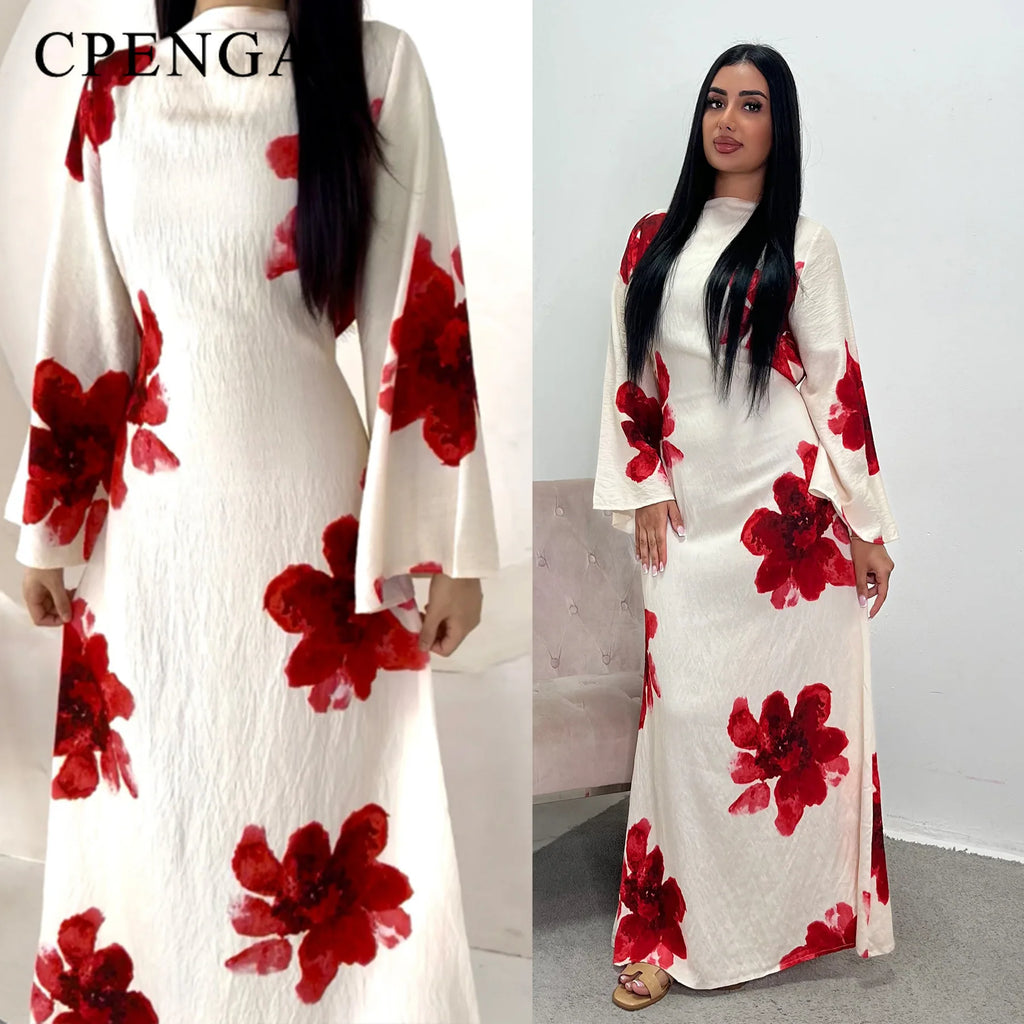 Elegant Bell Sleeve Islamic Dress