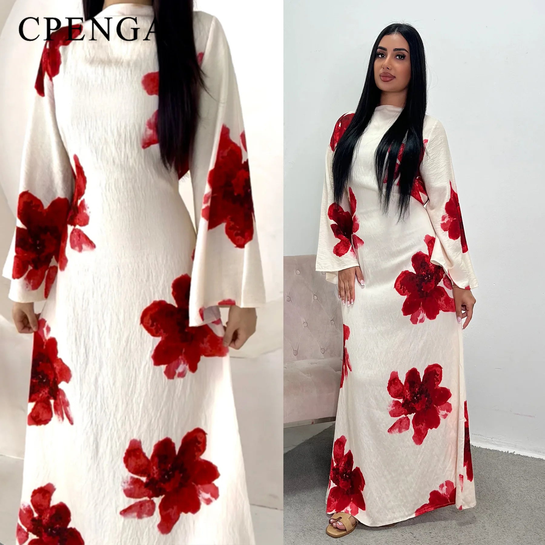 Elegant Bell Sleeve Islamic Dress