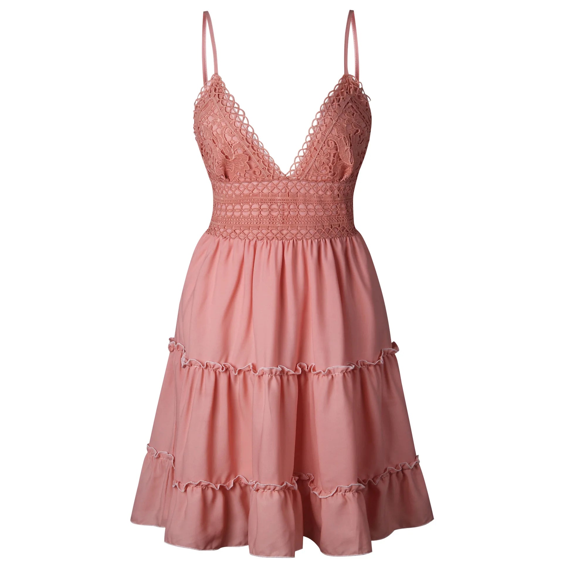 Sleeveless Lace Strap Dress