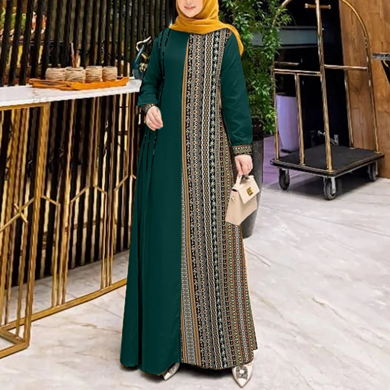 Women's Ethnic Printed Abaya Dress